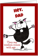 Happy Birthday for Dad Show Off Cat card