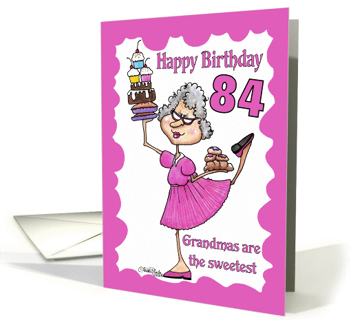 Granny Sweets- 84h Birthday card (342707)