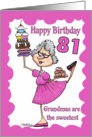 Granny Sweets- 81st Birthday card