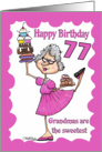 Granny Sweets- 77th Birthday card