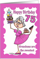 Happy 75th Birthday Granny Sweets card