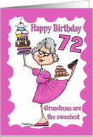 Granny Sweets- 72nd Birthday card