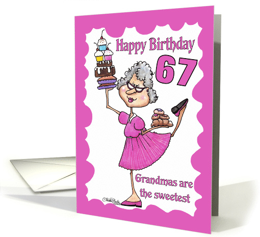 Granny Sweets Happy 67th Birthday card (343007)