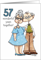 57th Wedding Anniversary Card