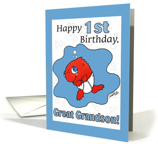 Small Fry 1st Birthday for Great Grandson card (349555)