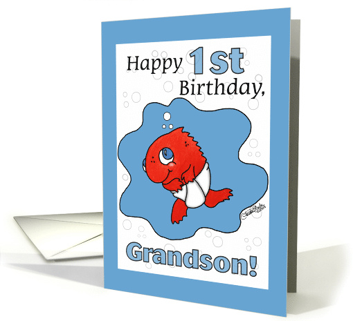 Small Fry 1st Birthday Grandson card (349559)