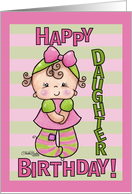 Striped Tights- Birthday daughter card