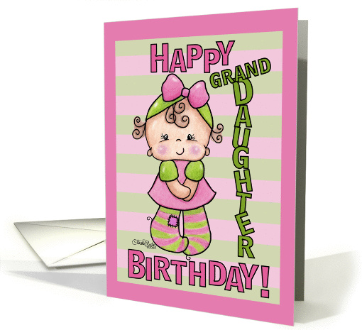Striped Tights- Birthday granddaughter card (350215)