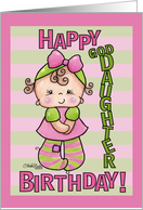Striped Tights Birthday for Goddaughter card
