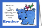 Hippo Back Ride-Birthday Brother card