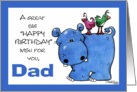 Hippo Back Ride-Birthday Dad card