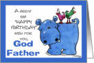 Hippo Back Ride-Birthday Godfather card