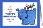 Hippo Back Ride-Birthday card