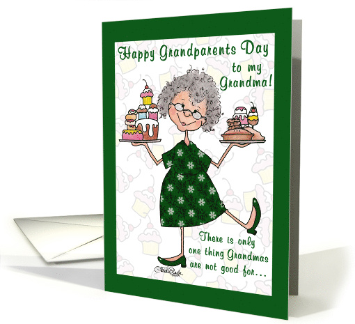Humorous Happy Grandparents Day for Grandma Bad For My Waistline card