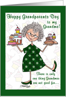 Humorous Happy Grandparents Day for Grandma Bad For My Waistline card