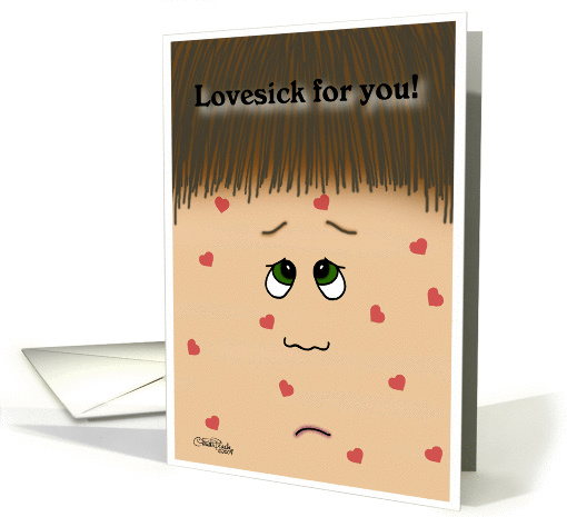 Love sick Face-Miss You card (362481)