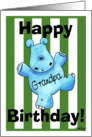Happy Hippo Birthday Grandpa card