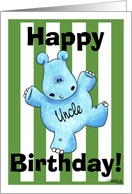 Happy Hippo Birthday Uncle card