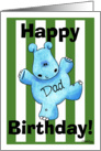 Happy Hippo Birthday Dad card
