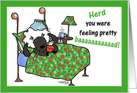 Sick Sheep-Get Well card