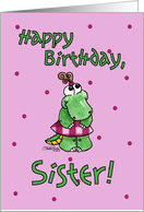 Little Alligator Girl-Birthday Sister card