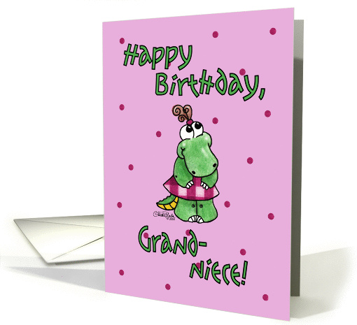 Little Alligator Girl-Birthday Grandniece card (367421)