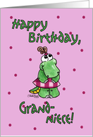 Little Alligator Girl-Birthday Grandniece card