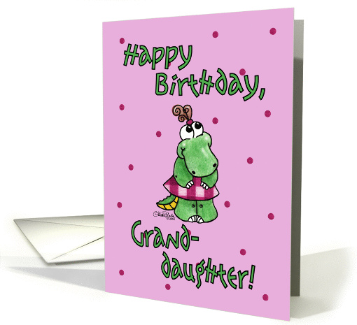 Little Alligator Girl-Birthday Granddaughter card (367427)