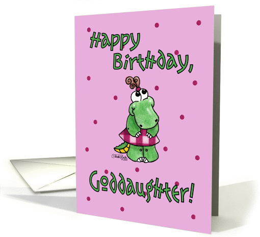 Little Alligator Girl-Birthday Goddaughter card (367429)