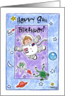 Outerspace- 8th Birthday card