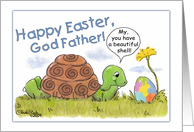 Turtle Admires Easter Egg Happy Easter Godfather card