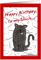 Shedding Cat Humor Happy Birthday for Uncle card