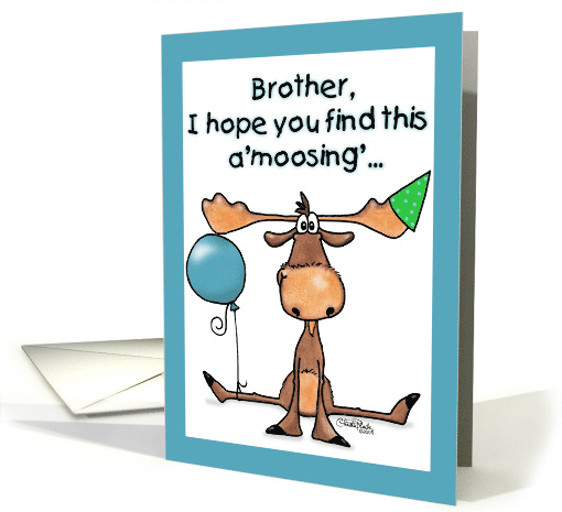 A'moosing' Happy Birthday for Brother Moose with Balloon... (381955)