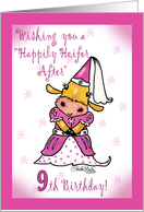 Happily Heifer After 9th Birthday card