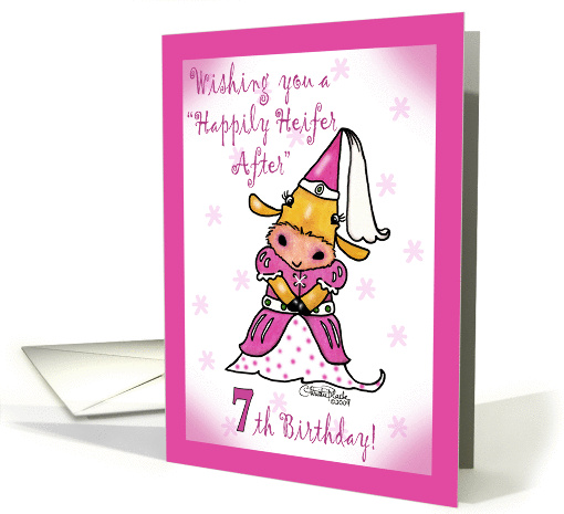 Happily Heifer After 7thBirthday card (386494)