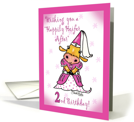 Happily Heifer After 2nd Birthday card (386533)