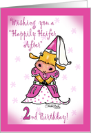 Happily Heifer After 2nd Birthday card