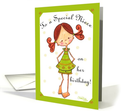 Red Haired and Freckled Birthday for Niece card (397709)