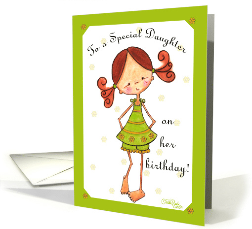 Red Haired and Freckled Birthday for Daughter card (397715)