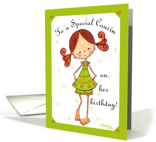 Red Haired and Freckled Birthday for Cousin card (397717)