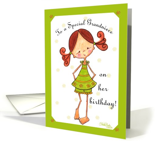 Red Haired and Freckled Birthday for Grandniece card (397719)