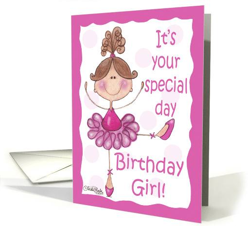 Cute Ballerina Birthday Girl Special Day card (405874)