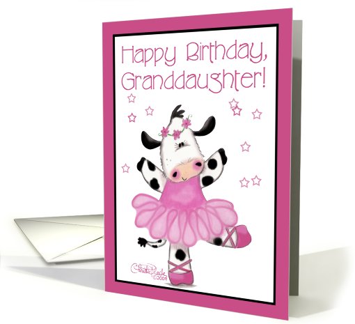 Cow Ballerina-Birthday Granddaughter card (408811)