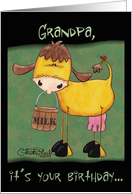 Grandpa’s Birthday Milk Cow card