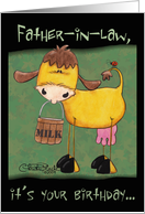 Father-In-Law’s Birthday Milk Cow card