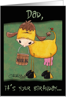 Dad’s Birthday Happy Birthday Milk Cow card