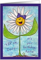 ’YAY’sie Daisy Happy Birthday for Auntie card