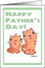 Happy Father’s Day-Dad and Son Cats card