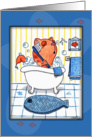 Encouragement-Bubble Bath Cat card