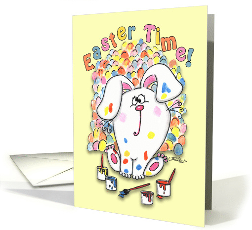 Happy Easter Easter Time One Tired Bunny card (47275)